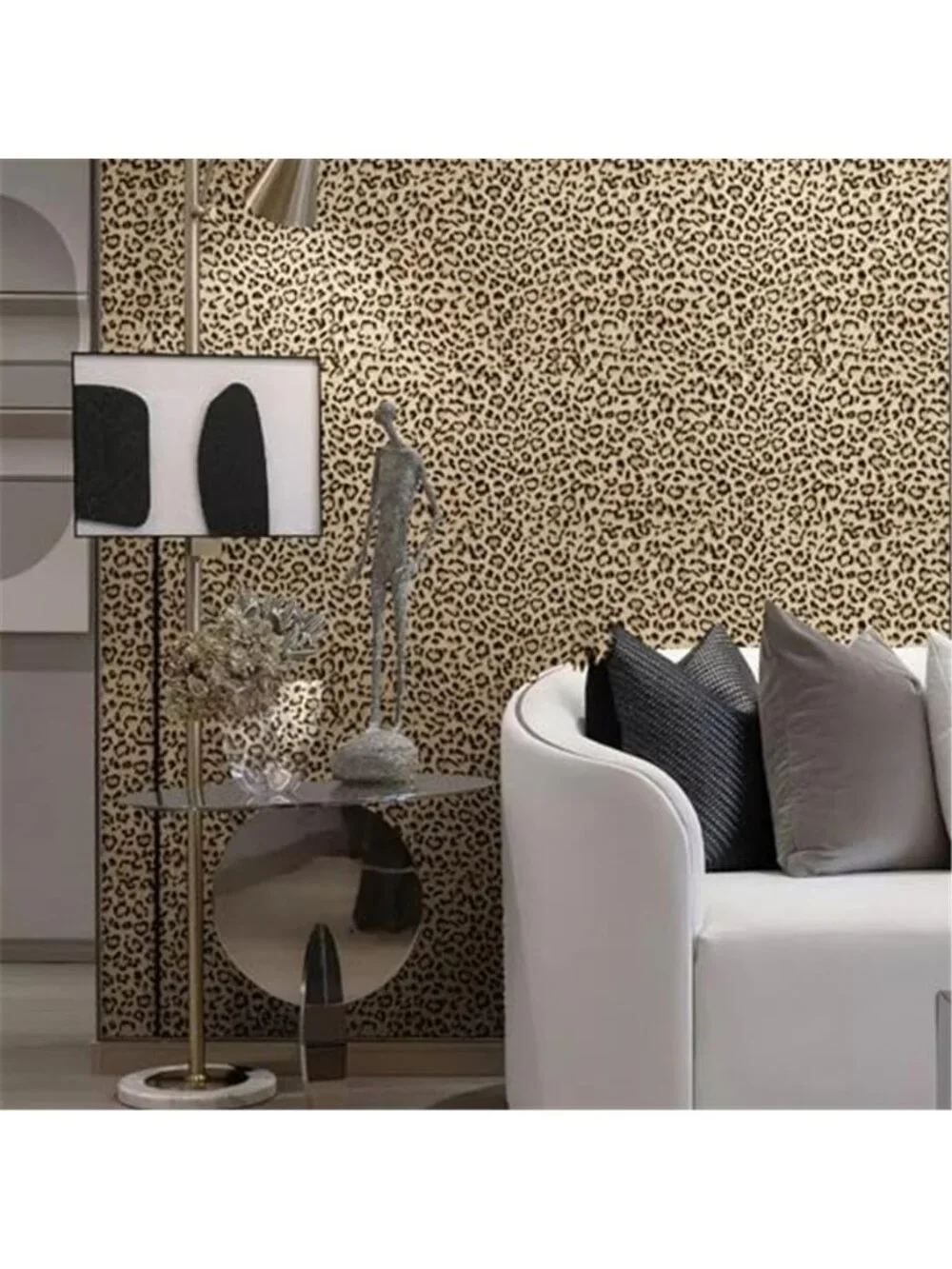 Leopard Print Peel Stick Wallpaper Removable Waterproof Cheetah Yellow Black